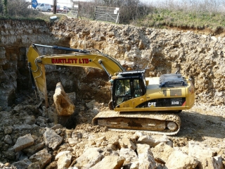 Bartlett contractors extracting block at the quarry